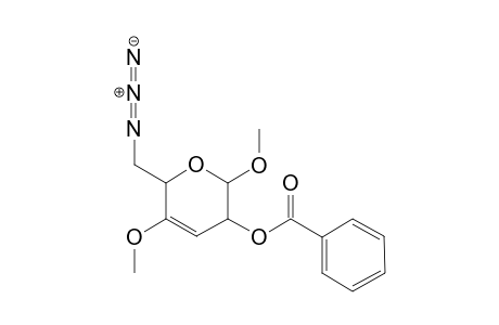 .alpha.-D-threo-Hex-3-enopyranoside, methyl 6-azido-3,6-dideoxy-4-O-methyl-, 2-benzoate