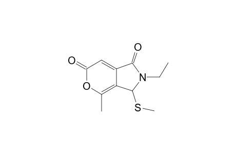 3-Methylthio-2-ethyl-4-methyl-1,6-dioxo-2,3-dihydropyrano[3,4-c]pyrrole