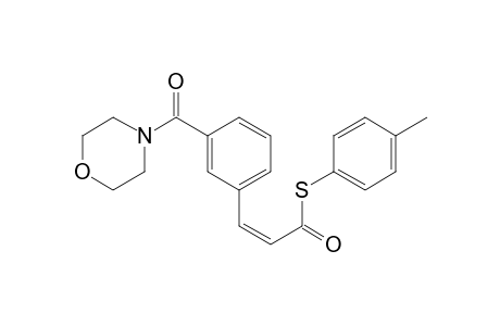 S-p-tolyl (Z)-3-(morpholinecarbonyl)phenylthiopropenoate