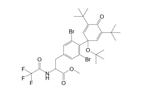 2,6-Di-t-butyl-4-t-butoxy-4-{2,6-dibromo-4-[2-(trifluoroacetamido)-2-(methoxycarbonyl)ethyl]phenyl}cyclohexa-2,5-dien-1-one