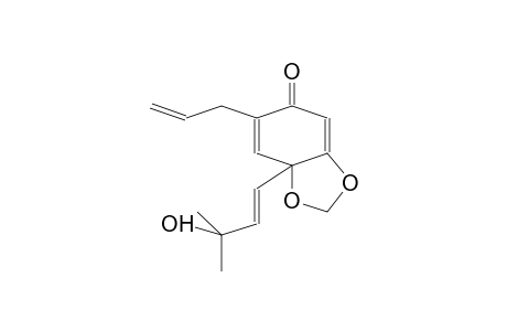 1,3-BENZODIOXOL-5(7aH)-ONE, 7a-(3-HYDROXY-3-METHYL-1-BUTENYL)-6-(2-PROPENYL)-