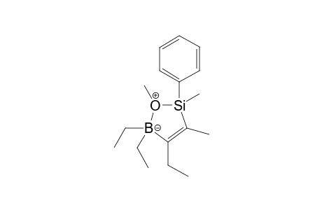 4,5,5-Triethyl-2,5-dihydro-1,2,3-trimethyl-2-phenyl-1,2,5-oxoniasilaborole