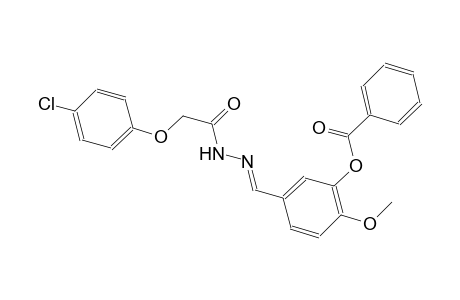 5-((E)-{[(4-chlorophenoxy)acetyl]hydrazono}methyl)-2-methoxyphenyl benzoate