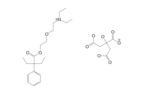 2-ethyl-2-phenylbutyric acid, 2-[2-(diethylamino)ethoxy]ethyl ester, citrate(1:1) (salt)