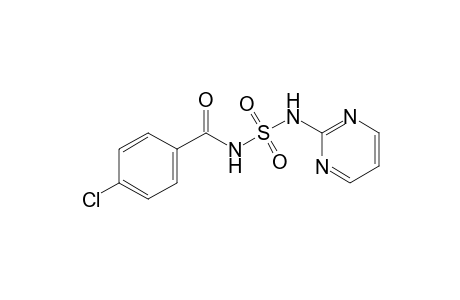 p-chloro-N-[(2-pyrimidinyl)sulfamoyl]benzamide