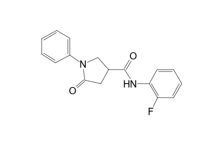 N-(2-fluorophenyl)-5-oxo-1-phenyl-3-pyrrolidinecarboxamide