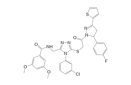 benzamide, N-[[4-(3-chlorophenyl)-5-[[2-[5-(4-fluorophenyl)-4,5-dihydro-3-(2-thienyl)-1H-pyrazol-1-yl]-2-oxoethyl]thio]-4H-1,2,4-triazol-3-yl]methyl]-3,5-dimethoxy-