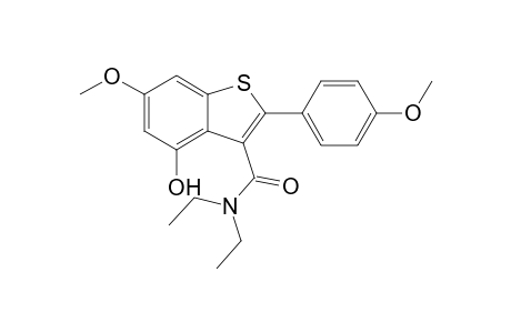 N,N-diethyl-4-hydroxy-6-methoxy-2-(4-methoxyphenyl)-1-benzothiophene-3-carboxamide