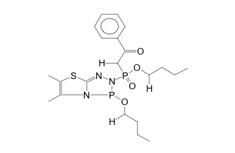 2-BUTOXY(BENZOYLMETHYL)PHOSPHORYL-3-BUTOXY-5,6-DIMETHYLTHIAZOLO[2,3-D]-1,2-DIHYDRO-1,2,4,3-TRIAZAPHOSPHOLE