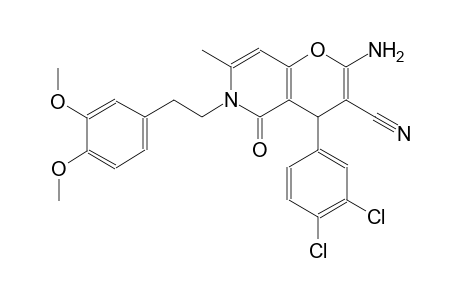 2-amino-4-(3,4-dichlorophenyl)-6-[2-(3,4-dimethoxyphenyl)ethyl]-7-methyl-5-oxo-5,6-dihydro-4H-pyrano[3,2-c]pyridine-3-carbonitrile