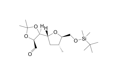 (4S,5S)-5-[(2R,4R,5R)-5-[[tert-butyl(dimethyl)silyl]oxymethyl]-4-methyl-tetrahydrofuran-2-yl]-2,2-dimethyl-1,3-dioxolane-4-carbaldehyde