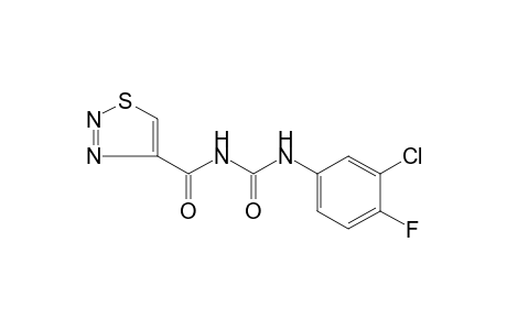 1-(3-chloro-4-fluorophenyl)-3-[(1,2,3-thiadiazol-4-yl)carbonyl]urea
