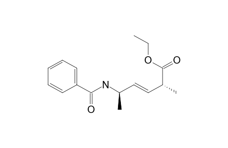 (E,2R,5R)-5-benzamido-2-methyl-3-hexenoic acid ethyl ester