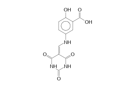 5-[(2,4,6(1H,3H,5H)-Trioxopyrimidin-5-ylidenemethyl)amino]salicylic acid