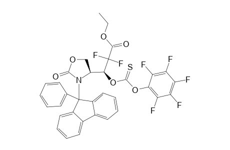 ETHYL-(4S,3'S)-2-OXO-3-(9-PHENYLFLUOREN-9-YL)-OXAZOLIDINE-4-(2',2'-DIFLUORO-3'-OXYTHIOCARBONYLPENTAFLUOROPHENYL)-PROPANOATE