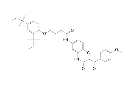 Benzenepropanamide, N-[5-[[4-[2,4-bis(1,1-dimethylpropyl)phenoxy]-1-oxobutyl]amino]-2-chlorophenyl]-4-methoxy-.beta.-oxo-