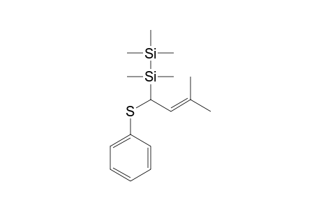 1,1,1,2,2-Pentamethyldisilane, 2-(1-phenylthio-3-methyl-2-butenyl)-