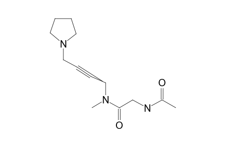 3-Acetaminoacetamide, N-methyl-N-[4-(1-pyrrolidinyl)-2-butynyl]-