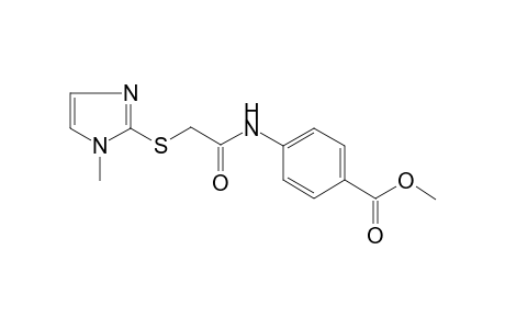 benzoic acid, 4-[[[(1-methyl-1H-imidazol-2-yl)thio]acetyl]amino]-,methyl ester