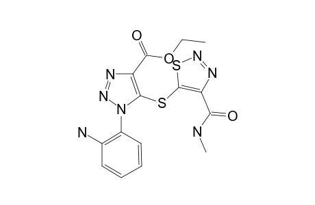 1-(2-Aminophenyl)-5-[[4-(methylcarbamoyl)-5-thiadiazolyl]thio]-4-triazolecarboxylic acid ethyl ester