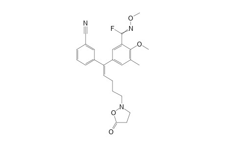 5-[(1Z)-1-(3-Cyanophenyl)-5-(2-oxo-1,3-oxazolidin-3-yl)pent-1-en-1-yl]-N,2-dimethoxy-3-methylbenzenecarboximidoyl Fluoride