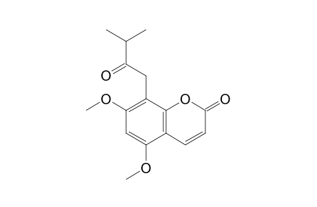 5,7-DIMETHOXY-8-(3-METHYL-2-OXO-BUTYL)-COUMARIN