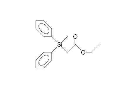 (Diphenyl-methyl-silyl)-acetic acid, ethyl ester