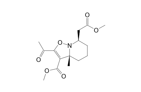 Methyl 2-acetyl-7-methoxycarbonylmethyl-3a-methyl-4,5,6,7-tetrahydro-3aH-isoxazolo[2,3-a]pyridine-3-carboxylate