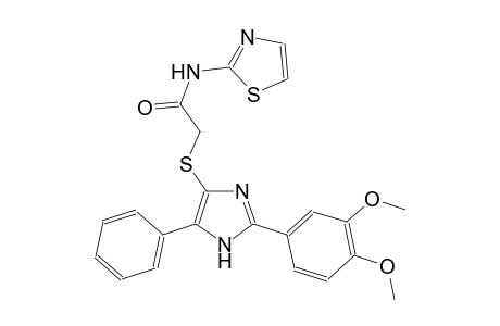 acetamide, 2-[[2-(3,4-dimethoxyphenyl)-5-phenyl-1H-imidazol-4-yl]thio]-N-(2-thiazolyl)-