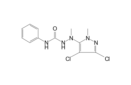 1-(3,4-dichloro-1-methylpyrazol-5-yl)-1-methyl-4-phenylsemicarbazide