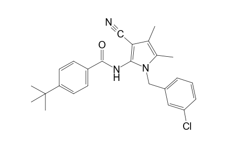 p-tert-butyl-N-[1-(m-chlorobenzyl)-3-cyano-4,5-dimethylpyrrol-2-yl]benzamide