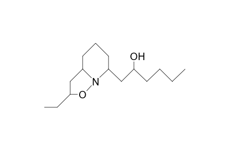 (2R*,6R*,8R*)-8-Ethyl-(<2'R*>-2-hydroxy-hexyl)-9-oxa-1-aza-bicyclo(4.3.0)nonane