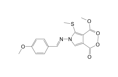 1H-Pyrrole-3,4-dicarboxylic acid, 1-[[(4-methoxyphenyl)methylene]amino]-2-(methylthio)-, dimethyl ester