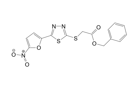 Phenylmethyl .alpha.-[5-(5-nitro-2-furyl)-1,3,4-thiadiazole-2-ylthio]acetate