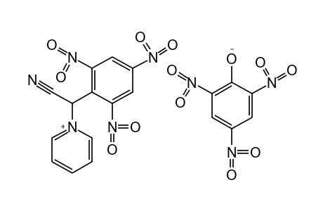 1-(alpha-CYANO-2,4,6-TRINITROBENZYL)PYRIDINIUM PICRATE