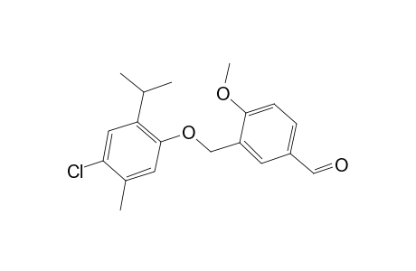 3-[(4-chloranyl-5-methyl-2-propan-2-yl-phenoxy)methyl]-4-methoxy-benzaldehyde