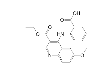 2-[(3-carbethoxy-6-methoxy-4-quinolyl)amino]benzoic acid