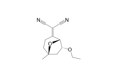 (1R*,5S*,7R*)-7-ETHOXY-5-METHYL-8-OXABICYClO-[3.2.1]-OCTAN-2-YLIDENEMALONONITRILE