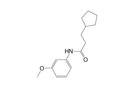 3-cyclopentyl-N-(3-methoxyphenyl)propanamide