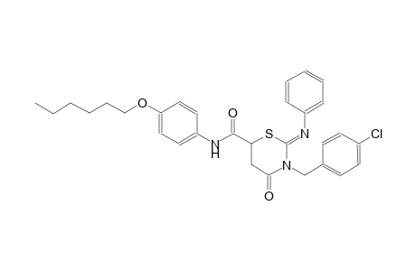 (2Z)-3-(4-chlorobenzyl)-N-[4-(hexyloxy)phenyl]-4-oxo-2-(phenylimino)tetrahydro-2H-1,3-thiazine-6-carboxamide
