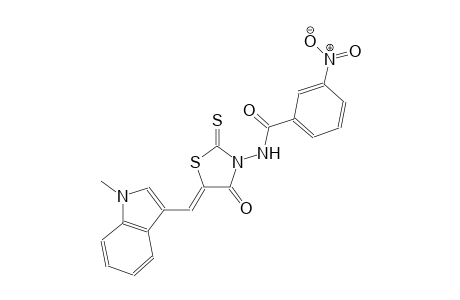 N-{(5Z)-5-[(1-methyl-1H-indol-3-yl)methylene]-4-oxo-2-thioxo-1,3-thiazolidin-3-yl}-3-nitrobenzamide