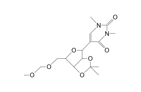 5-[5'-O-(Methoxymethyl)-2',3'-O-(1-methylethylidene).alpha.-D-lyxofuranosyl]-1,3-dimethyl-2,4(1H,3H)-pyrimidine-dione