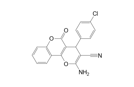 2-Amino-4-(4-chloro-phenyl)-5-oxo-4H,5H-pyrano[3,2-c]chromene-3-carbonitrile