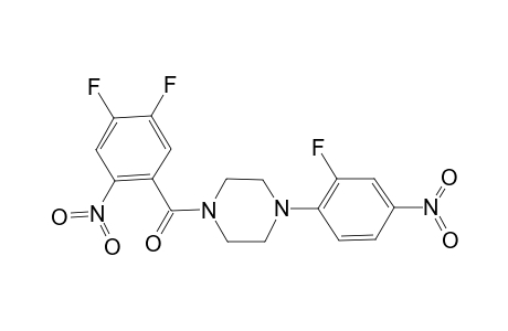 (4,5-difluoro-2-nitro-phenyl)-[4-(2-fluoro-4-nitro-phenyl)piperazino]methanone