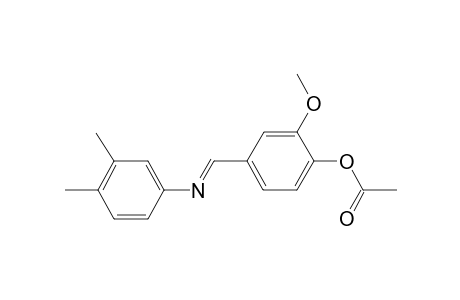 4-((E)-[(3,4-Dimethylphenyl)imino]methyl)-2-methoxyphenyl acetate