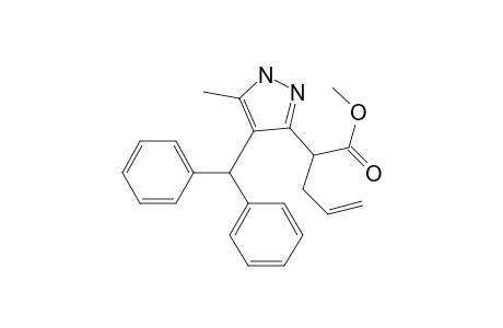 1H-Pyrazole-3-acetic acid, 4-(diphenylmethyl)-5-methyl-.alpha.-2-propenyl-, methyl ester