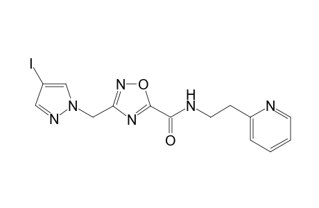 3-[(4-iodo-1H-pyrazol-1-yl)methyl]-N-[2-(pyridin-2-yl)ethyl]-1,2,4-oxadiazole-5-carboxamide