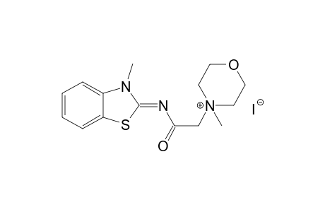 4-methyl-4-{[(3-methyl-2-benzothiazolinylidene)carbamoyl]methyl}morpholinium iodide