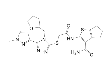 2-[({[5-(1-methyl-1H-pyrazol-3-yl)-4-(tetrahydro-2-furanylmethyl)-4H-1,2,4-triazol-3-yl]sulfanyl}acetyl)amino]-5,6-dihydro-4H-cyclopenta[b]thiophene-3-carboxamide