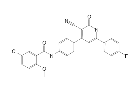 N(1)-{4'-[3''-Cyano-2''-oxo-6''-(p-fluorophenyl)-1'',2''-dihydro-4''-pyridinyl]phenyl}-5-chloro-2-methoxybenzamide